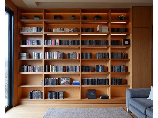 Maßgefertigte Bibliothek in Eiche