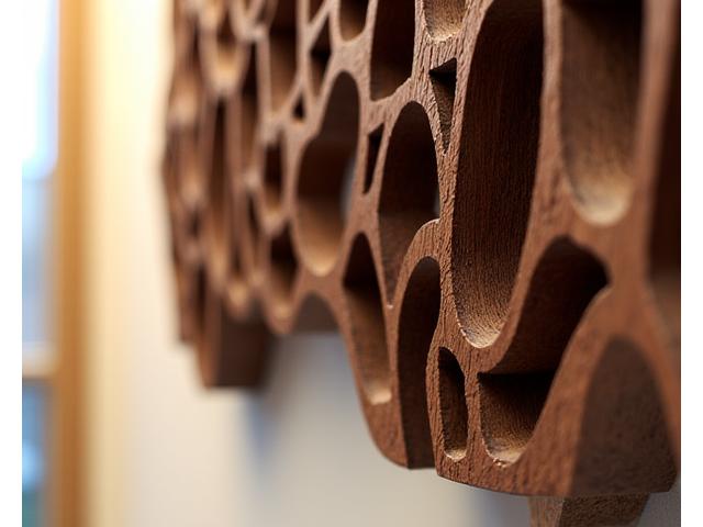 Handgeschnitzte Holzwandskulptur